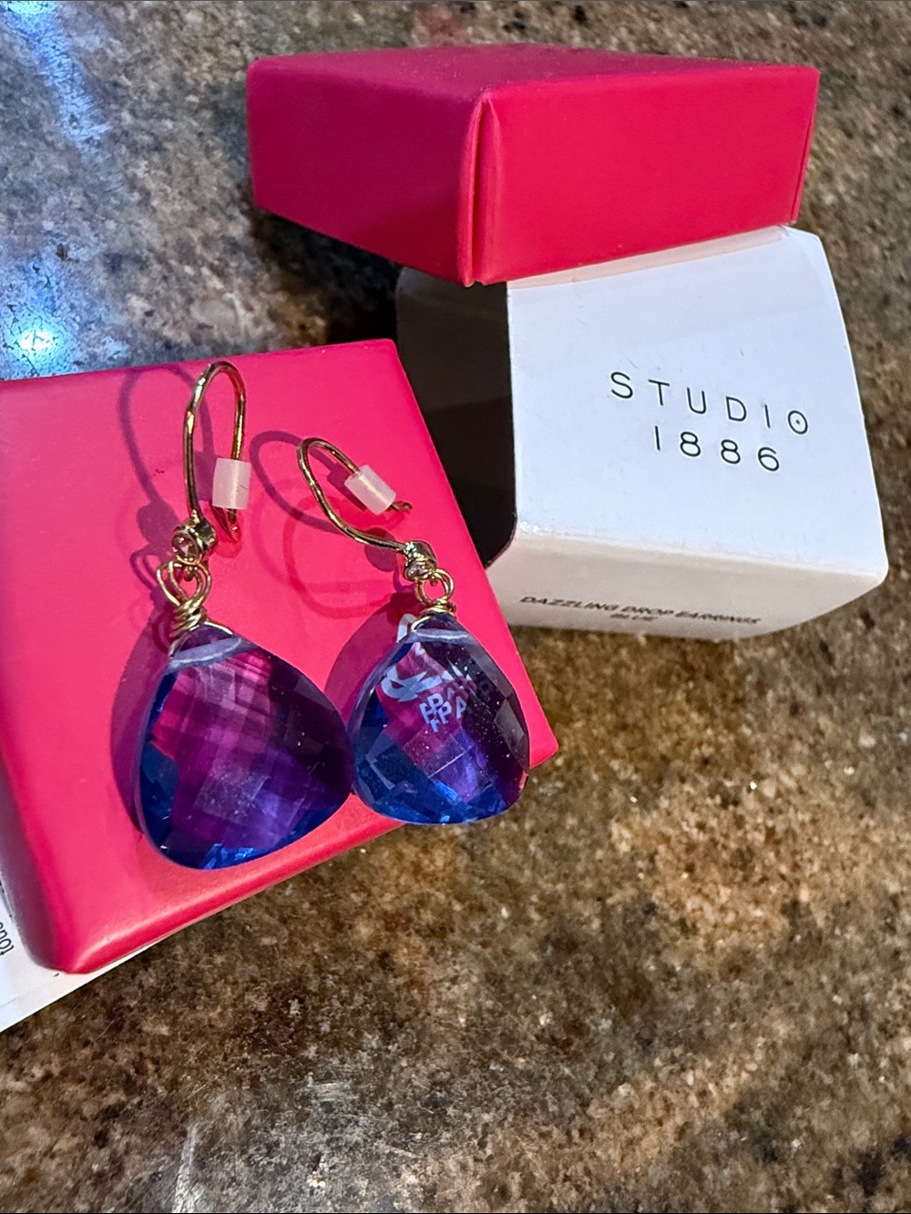 AVON Blue Summer Drop Earrings by Studio 1886 - NIB